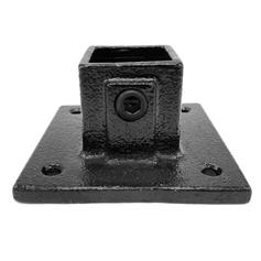 Buiskoppeling Vierkante voetplaat - zwart - vierkant - 40 mm